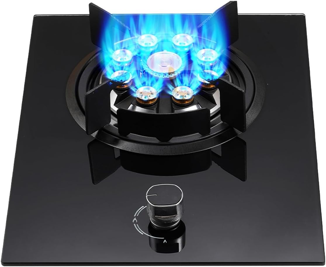 Portable Gas Stove,5.2KW 9-cavity High-heat Wok Burner,with Tempered Glass Auto-Ignition,Removable Head for Easy Cleaning,for Home Outdoor(LPG)