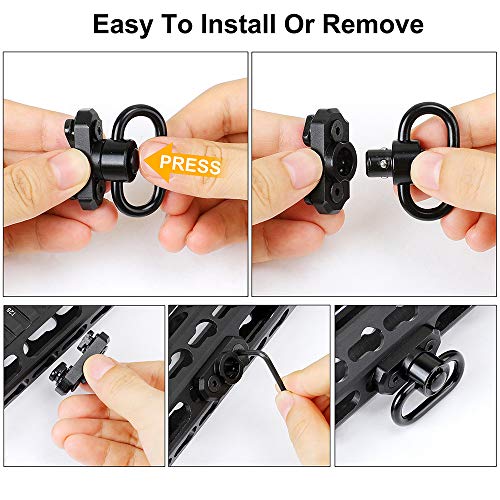 Two Point Traditional QD Sling 1.25" 2 Point Sling Swivels Mounts for Mlock