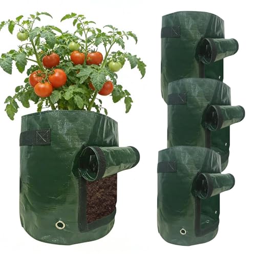 Contenedores para cultivar patatas en terrazas pequeñas evitando raíces ahogadas pack de 4 bolsas 2