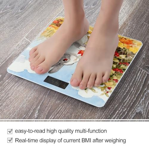 Báscula digital de baño Fall Animal con pantalla LCD grande miniatura 5