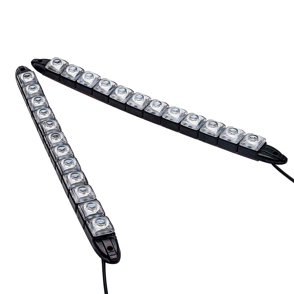 2 luci di marcia diurna e fendinebbia per auto, 12 LED, impermeabili, 12 V, colore: bianco