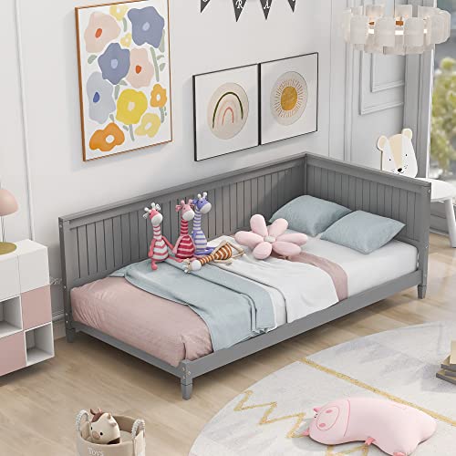 Image of Merax Twin Size Daybed Wood Sofa Bed, Gray