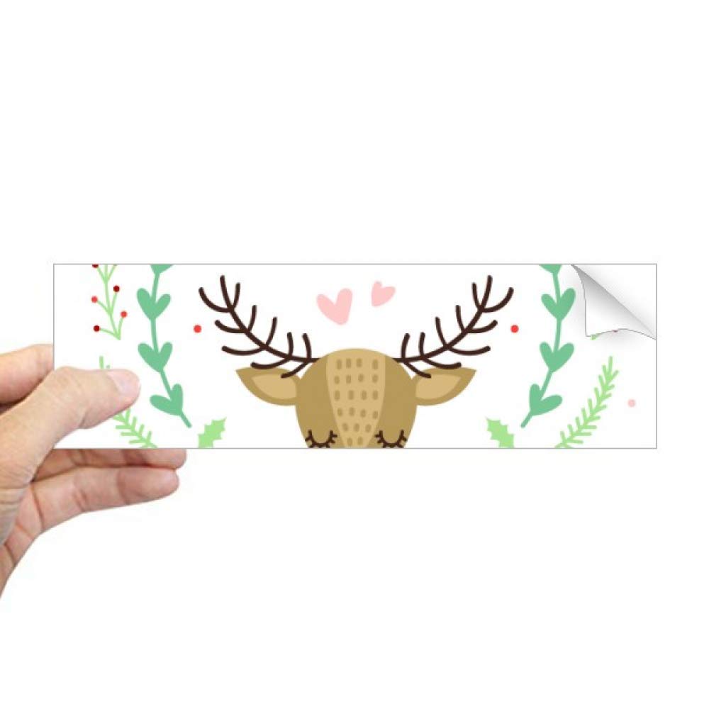 Autocollant fenêtre motif cerfs de Noël sans résidu pour vitre propre