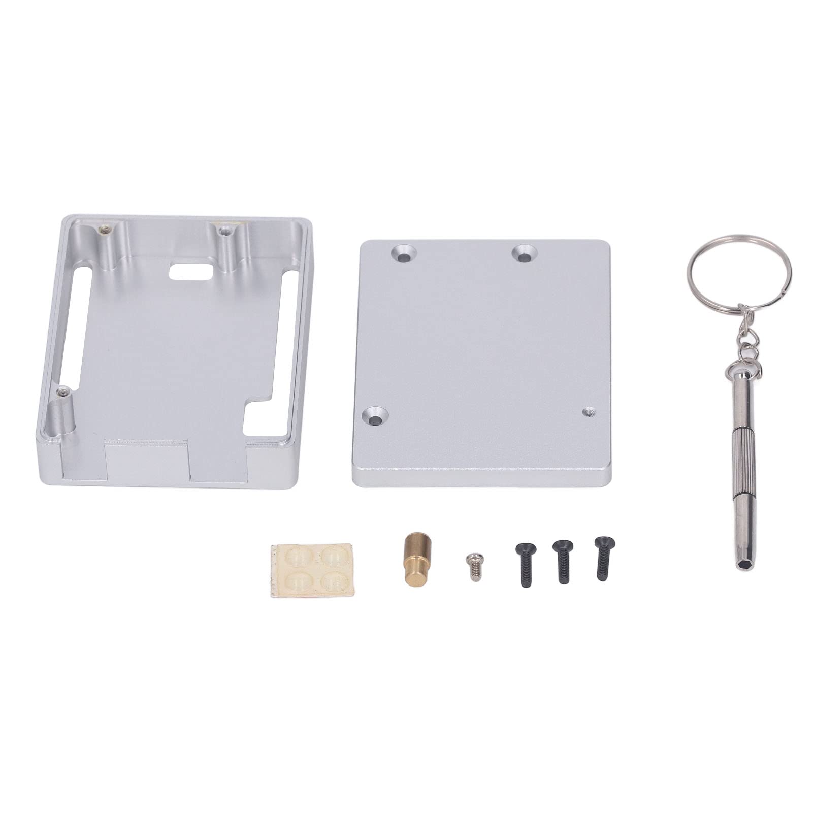 Jaerb Electronic Components Protective Case, Aluminium Alloy Dustproof Anti Oxidation Electronic Project Enclosure Wear Resistance Easy Installation for Industry (Silver)