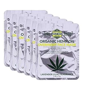 Hemp Overnight Face Mask with Pure Organic Hemp Seed Oil – 6 Pack Bundle