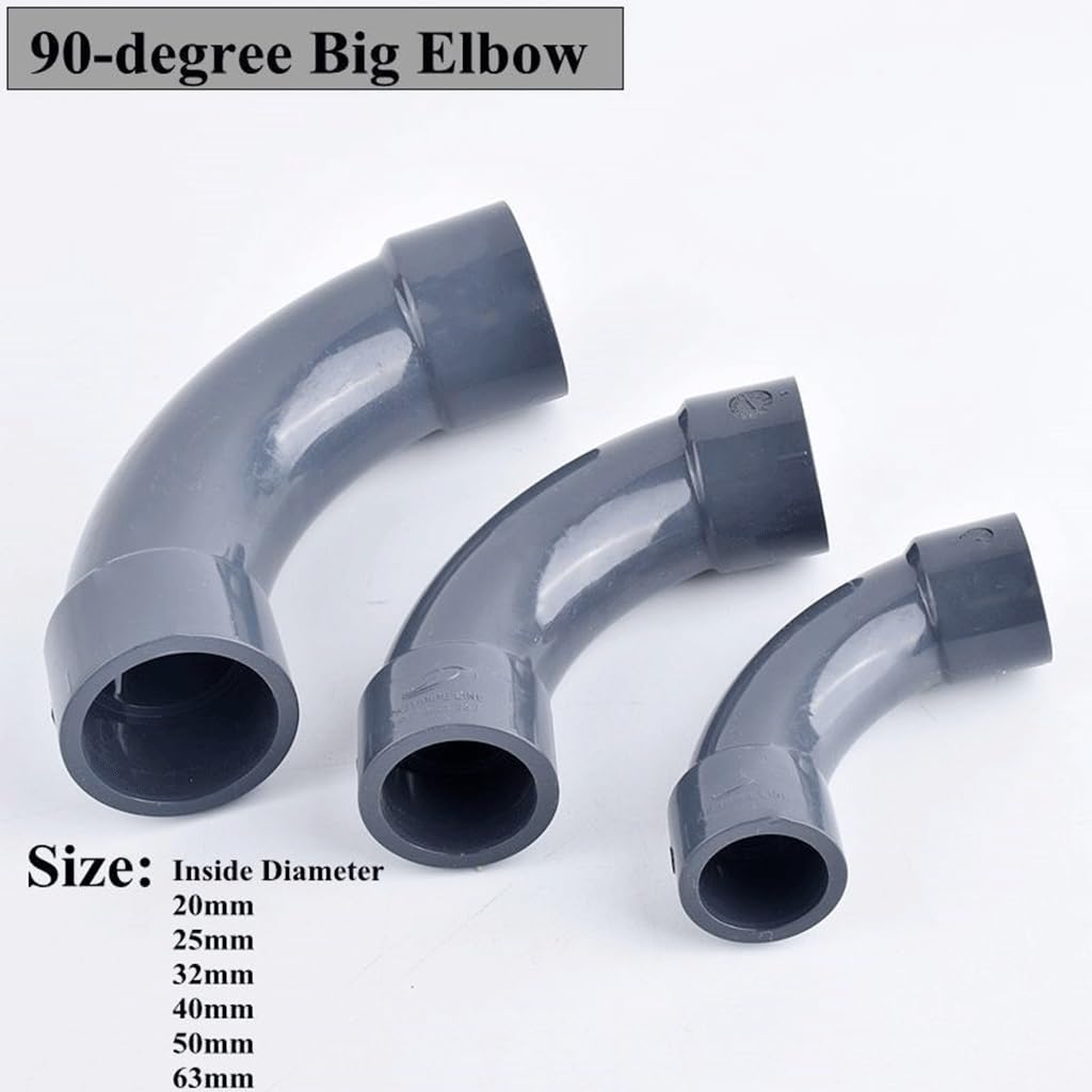 Conector de codo de PVC para riego de acuarios y jardines, accesorio de tubería de agua duradero, ideal para conexiones de 90 grados, 1 pieza