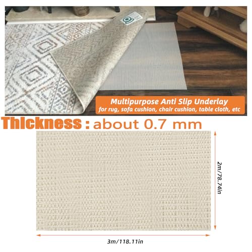 Miniatura 2 de Lopyxbr Alfombrilla Antideslizante Para Alfombra, 200 X 300 Cm, Antideslizante, Para Alfombras, Cajones, Bandeja