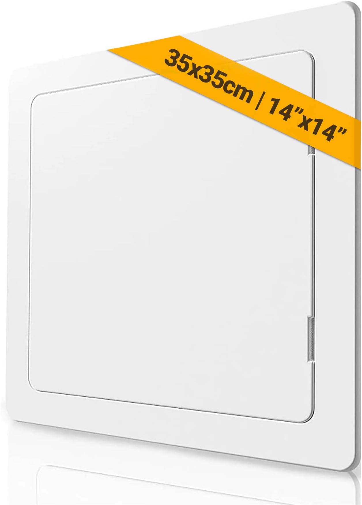 Paintable Access Panel 350x350 mm, High-Grade ABS Plastic Panels for Inspection Hatch, Fuse Box Cover Cabinet, Wall and Ceiling, Conceals Wires, Meters, Pipes, Fits Flush to Surfaces