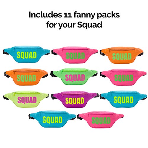 image for Pop Fizz Designs Bachelorette 80s Fanny Pack Set | 12 Pack | 1 Bride F