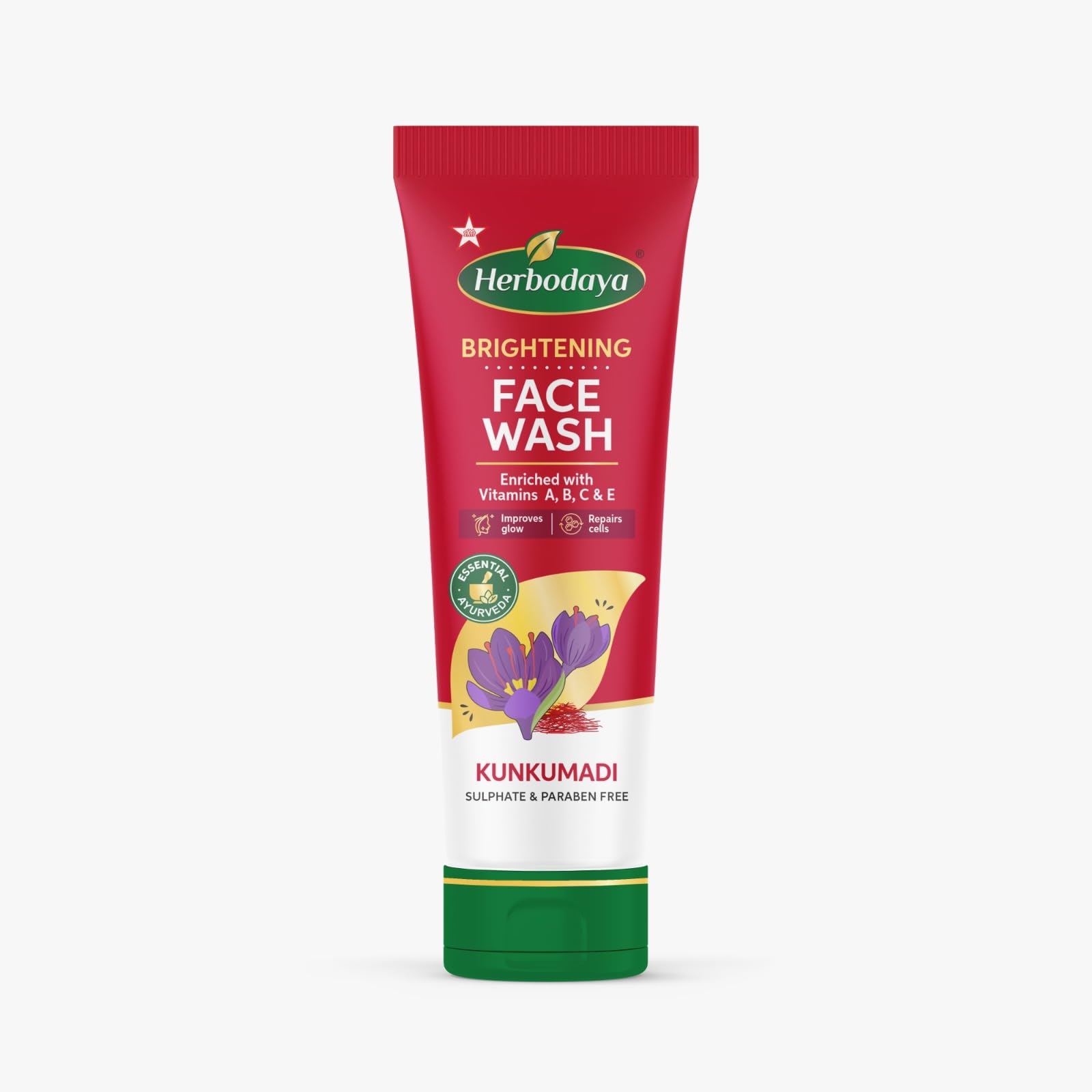Herbodaya Brightening Face Wash with Kunkumadi, Enriched with Vitamins A, B, C & E, Sulphate & Paraben Free-image-49