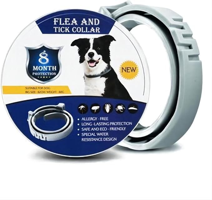 Protect Your Furry Friend from Deadly Parasites! Dog Flea and Tick Collar -The Best Protection! Size: 63 * 1.3CM for Dog.