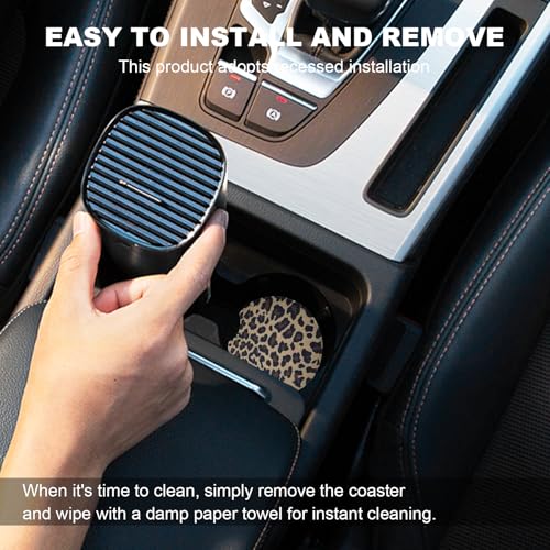 2PCS Posavasos para Portavasos de Auto con Diseño Leopardo miniatura 5