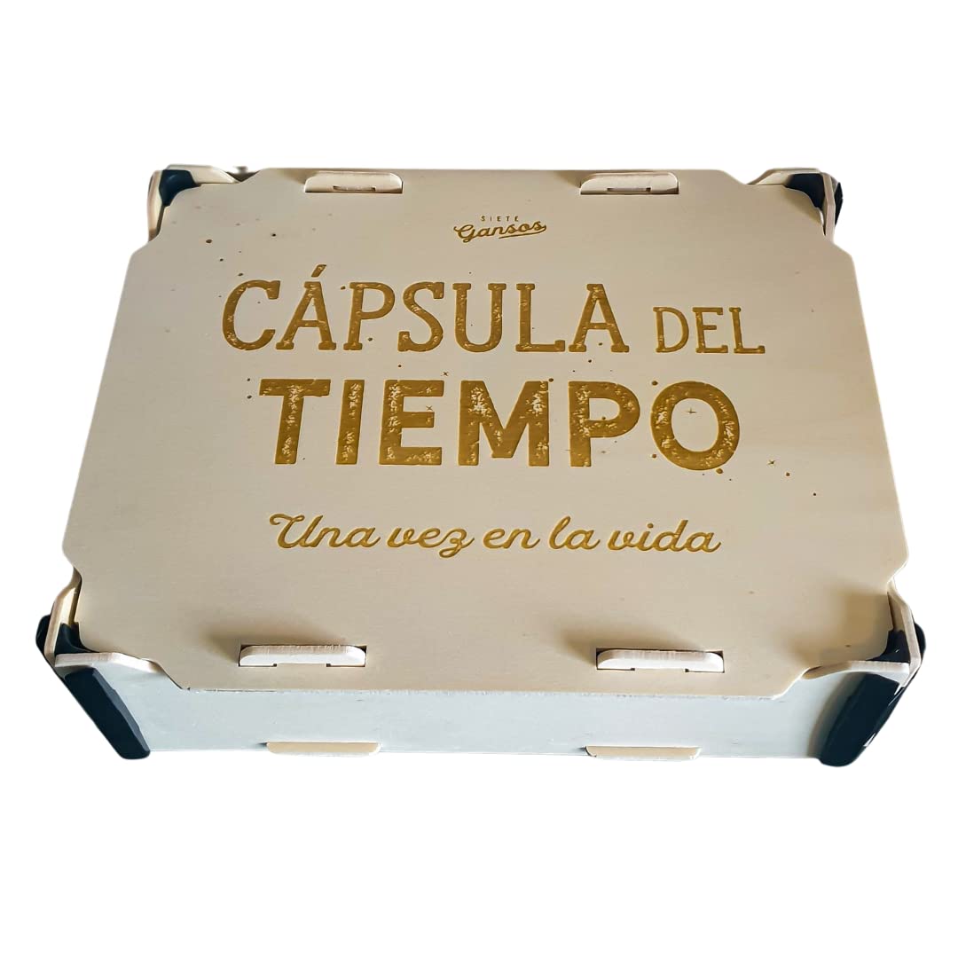 7GANSOS CAPSULA DEL TIEMPO Regalo comunión o cumpleaños para niños de 8 a 11 años. Gymkana infantil para guardar sus ideas para el futuro. Handmade.