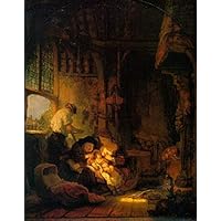 Amazon.co.jp: 15 枚の絵画 羊飼いの礼拝 レンブラント ファン レイン