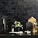 AULIGET 100 Piece Black Slate Peel and Stick Backsplash Wall Tiles, 3