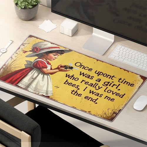 Funny Mouse Pads For Work A Girl Loved Bees. The End. Mouse Pad Desk Pad Large Fun Desk Accessories