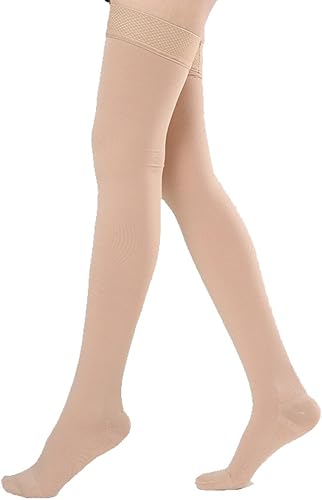 Miniatura 3 de Calcetines de compresión hasta el muslo, soporte firme 20-30 mmHg Gradient Medias de compresión con banda de silicona. Tratamiento para Runnin