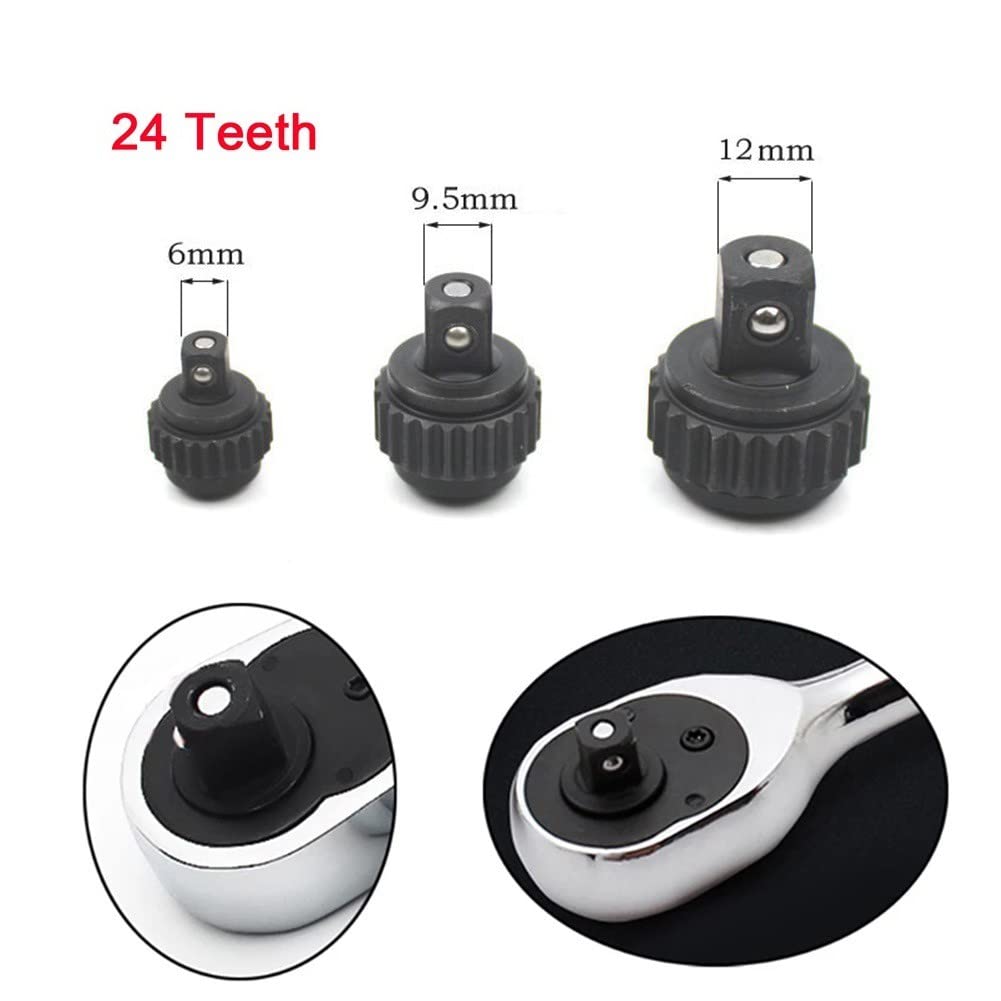 Ratsche Reparatur-Set Für Steckschlüssel – 24-Zahn Antrieb, 1/4\", 3/8\", 1/2\" Zoll, Verchromt, 11-teilig