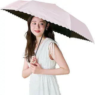 [ミッシュマッシュ] 完全遮光・UVカット率100％2026春夏 晴雨兼用>折り畳みスカラップ日傘