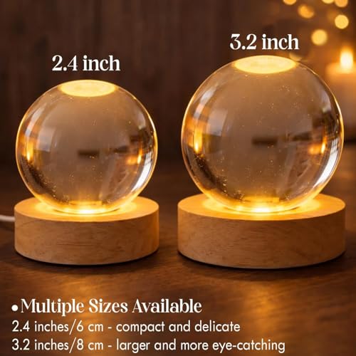 Image of Personalized Baseball Dad Night Light, Custom Sports Dad Gift, We Caught The Best Daddy Crystal Ball Lamp, Fathers Day Gift from Kids, Custom Fathers Day Gift