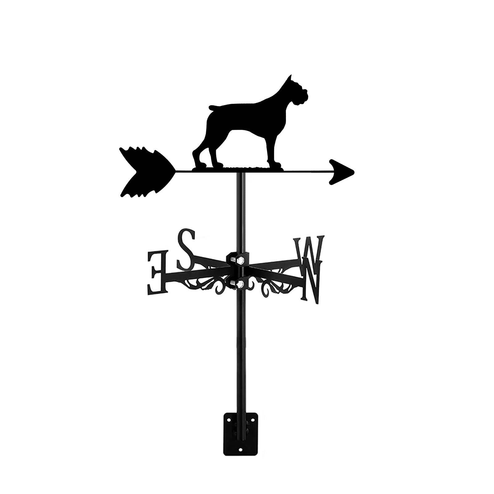 ZNEL Weathervane Dog Animals Durable Iron Metal Ornament Wind Vane Retro Farm Scene Patio Yard Direction Indicator, Home, Garden Decor, Canary Dog
