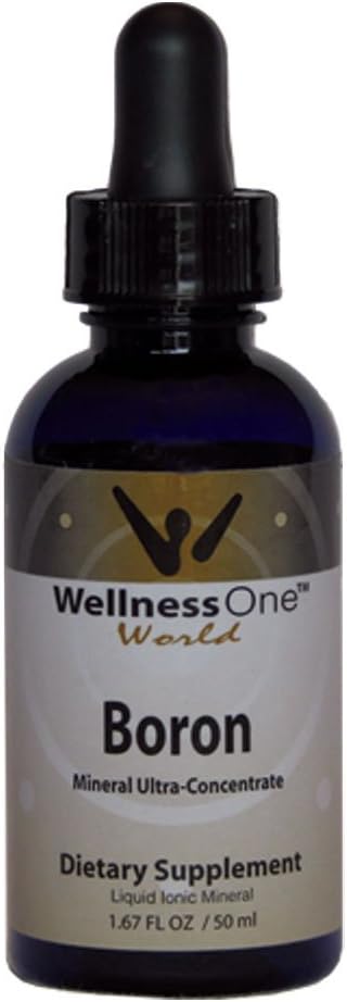 Boron - Premium Liquid Ionic Mineral (100 Days at 1mg per 10 Drop Serving) 50 ml Bottle