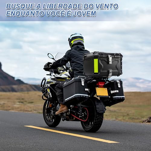 45L, Bau para Moto, Super Adventure Baú para Moto, Modelo Universal Bau Moto, Alto Volume Bauleto Mo