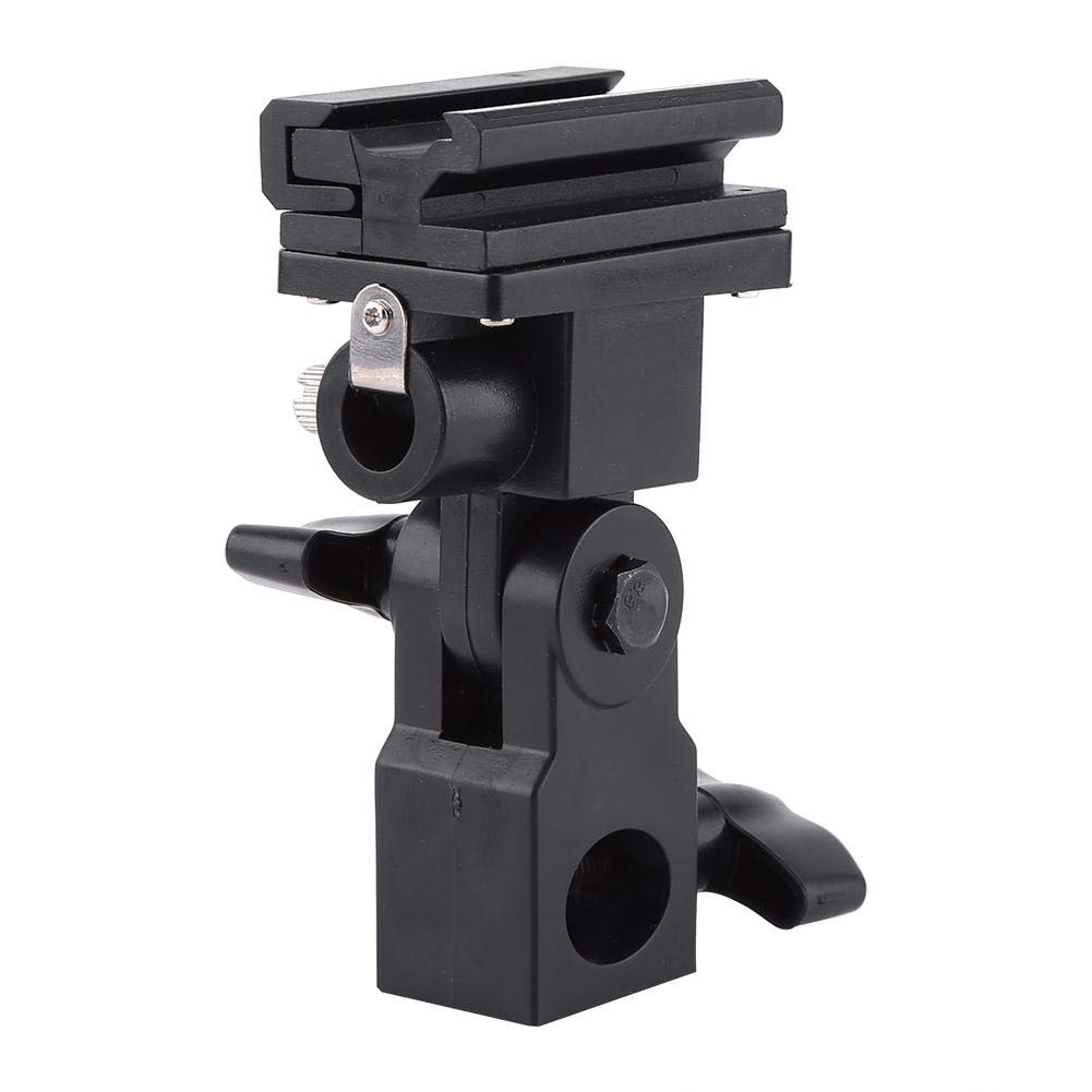 Light Stand Bracket, Easy to Adjust Lightweight Flash Hot Shoe, Black for Photographer Home-image-16
