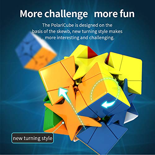 Oostifun MoYu MoFang JiaoShi Meilong Series Meilong Irregular Star Cube Stickerless Cubing Classroom Meilong Smooth Twist Puzzle Cube Special Toys (Stickerless) – vue 4