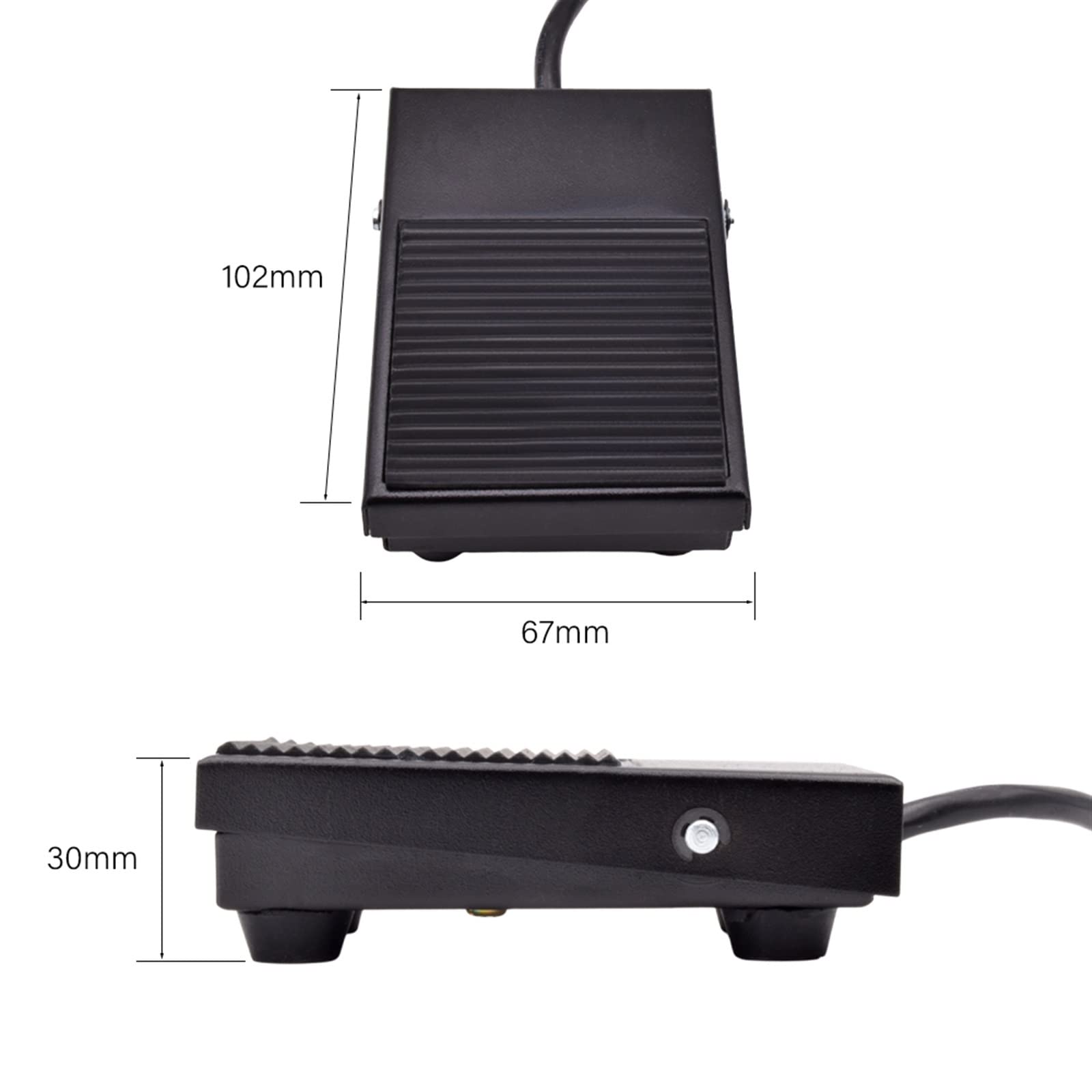 1 Uds TFS-1 interruptor de Pedal eléctrico momentáneo antideslizante de Metal 220V AC 10A impermeable SPDT ElectrónicoInterruptor