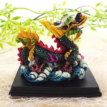 樹脂製カラー風水　龍ミニ置物 龍 風水 2個セット　縁起物 Amazon.co.jp: 株式会社廣友 樹脂製ラッキーカラー 風水龍ミニC