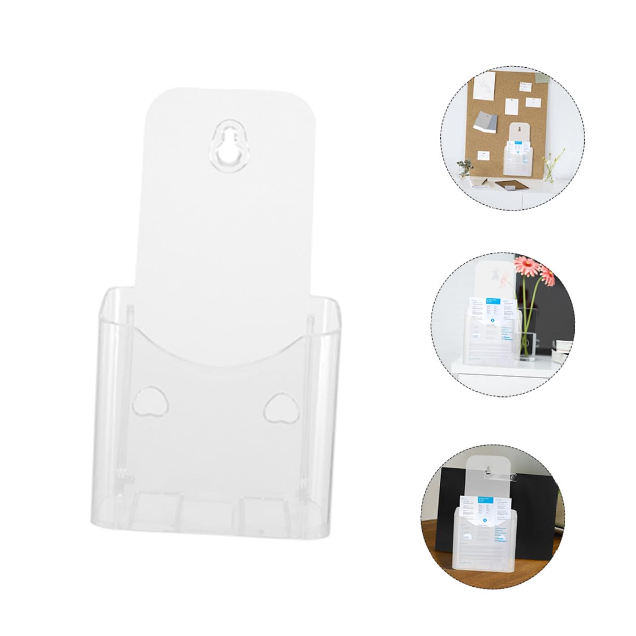 Mipcase 6 Piezas Soportes para Folletos de Acrílico Transparente Portafolletos de Acrílico para Exhibición Tienda Expositores