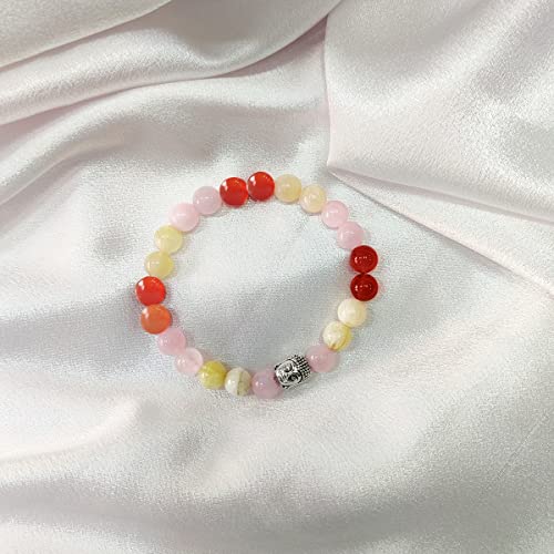 Image of Shubhanjali Crystal Elastic 8mm Stretch Customized Bracelet for Men and Women-(Standard,Multicolor)