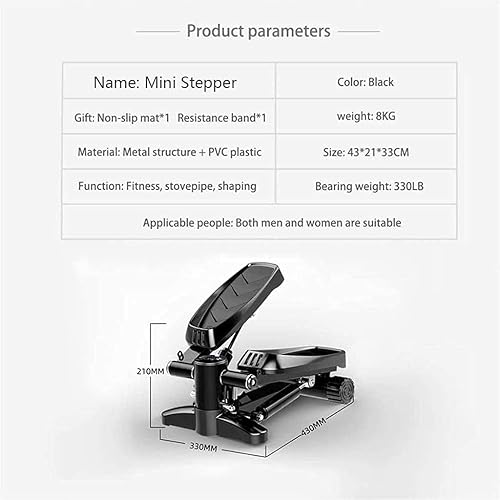 Miniatura 6 de Stepper Mini Equipo de Fitness Equipo de entrenamiento de ejercicio aeróbico Escaleras Máquina de torsión con banda de resistencia Ejercicio de