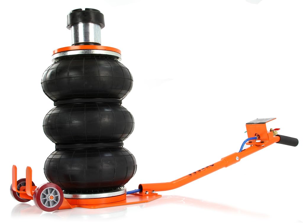 Podnośnik pneumatyczny 3,5T | trójpoziomowy mieszek | podnośnik 13,5-41 cm | z akcesoriami przedłużającymi 10 cm | długość uchwytu 71 cm | z zaworem bezpieczeństwa