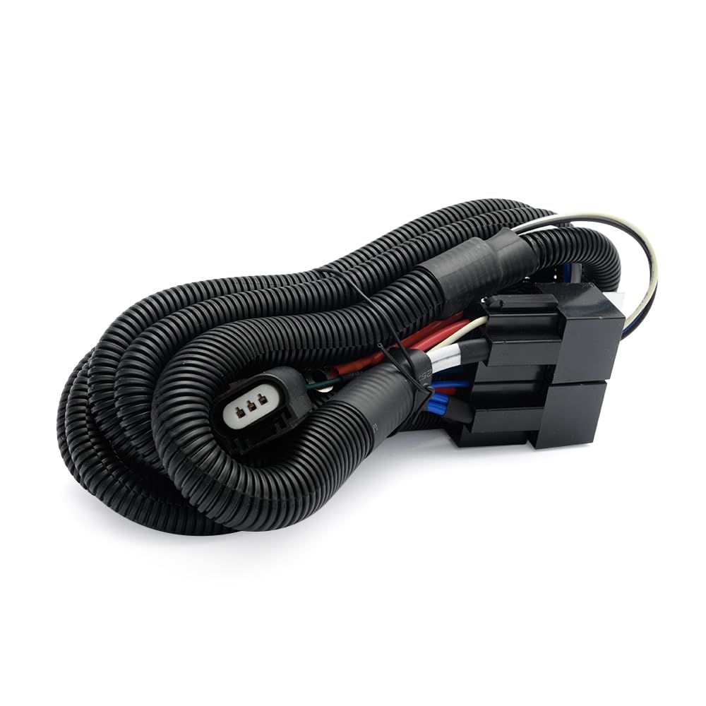 H13 9008 LED Headlight Relay Wire Harness Compatible with 2006 2007 2008 2009 2010 Humm'er H3 H3T High Beam & Low Beam Conversion Headlights Heavy