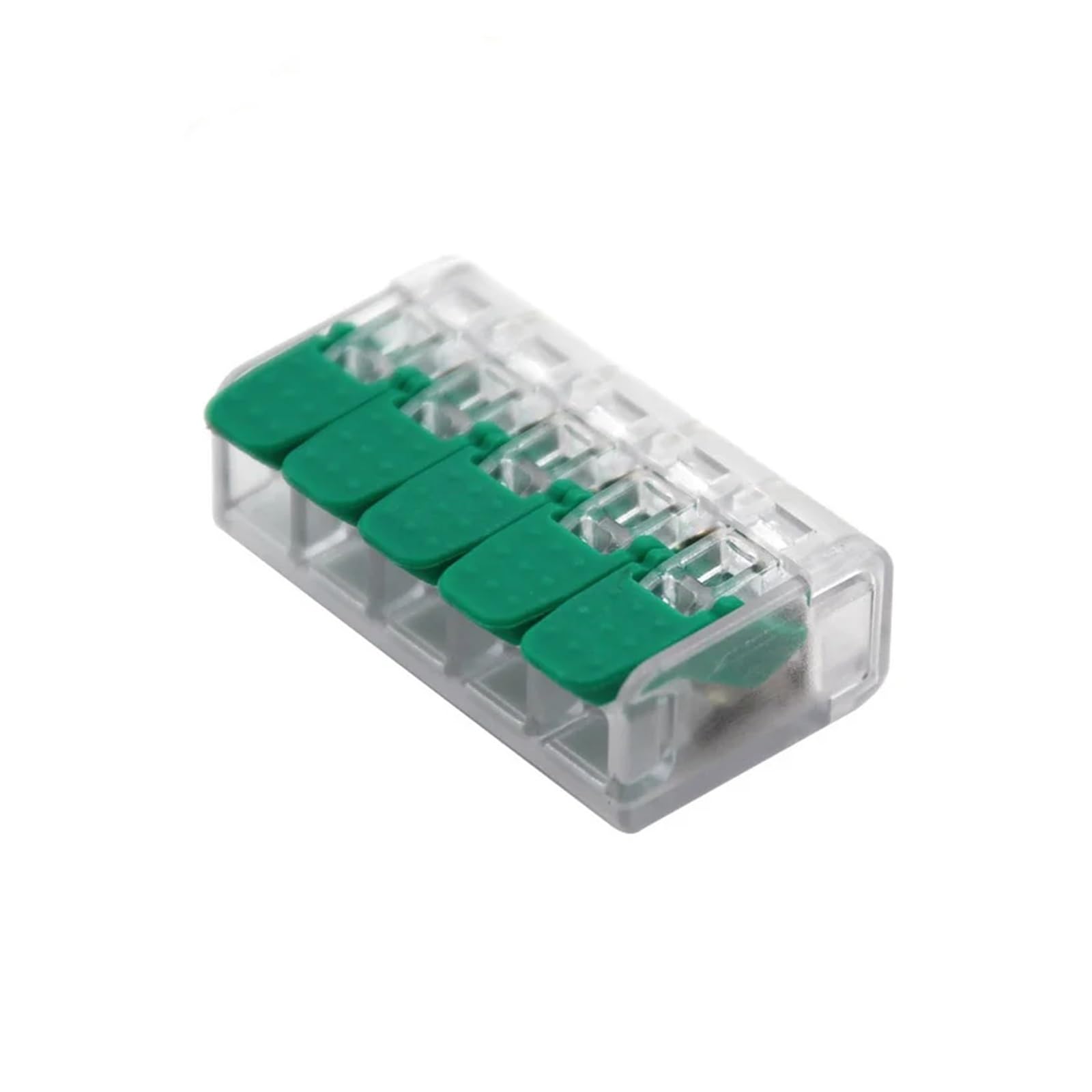 Złącza kablowe Mini szybkozłączka Uniwersalne kompaktowe złącze elektryczne do przewodów wtykowych 4 mm2 6 mm2 Przezroczyste(663WO,100PCS)