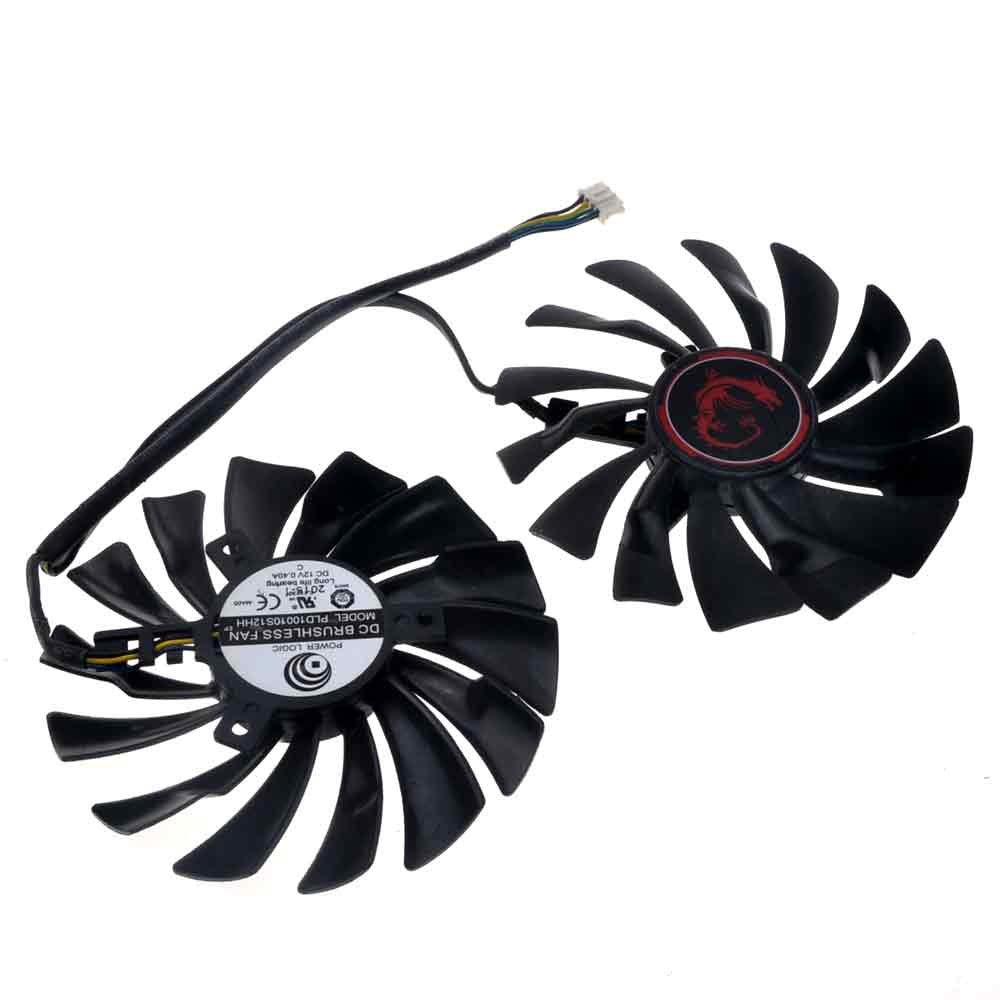 PLD10010S12HH 95mm DC 12V 0.4A 40mm 7 Cable 4Pin Graphics Video Card Cooling Dual Fan