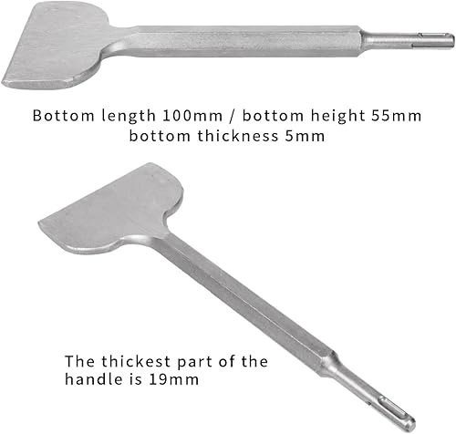 Miniatura 2 de Broca de cincel de aire de 4 pulgadas, herramienta de eliminación de azulejos de acero de aleación de alta calidad con mango compatible, cincel de