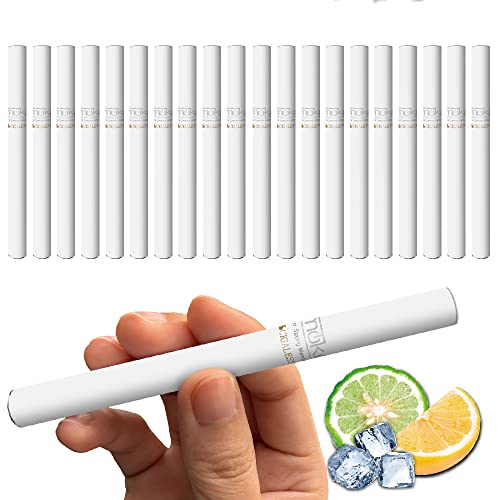 iSmoke シガレス 電子タバコ 禁煙 禁煙グッズ シーシャ ベイプ 本体 vape ベイプ リキッド ヴェポライザー 使い捨て電子タバコ ニコチン タールなし (アイスレモンライム, 20本)