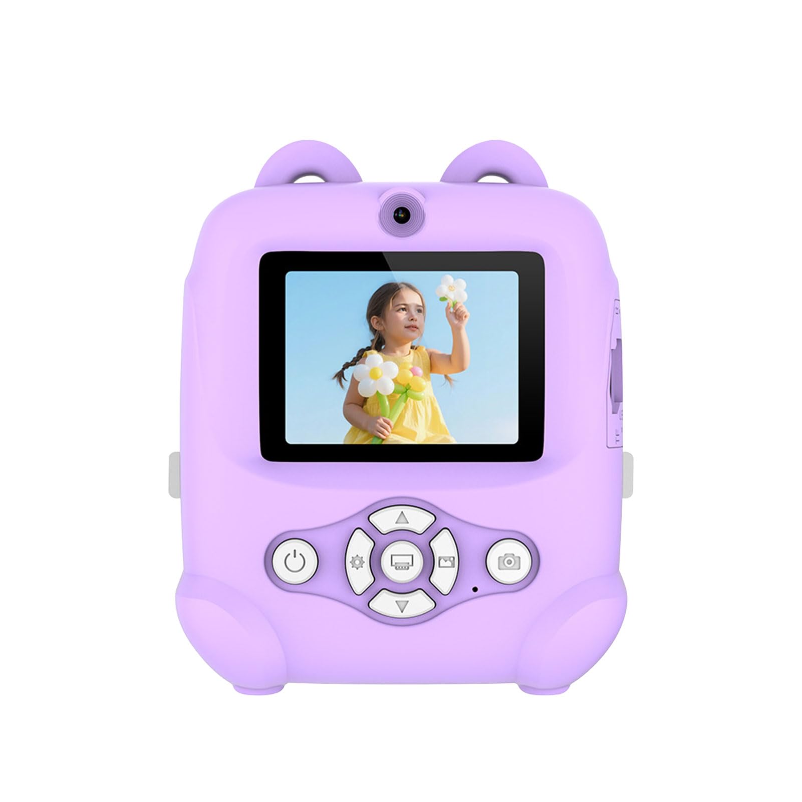 Irfora Instant Print Camera per Bambini con Obiettivo 48MP (Purple)