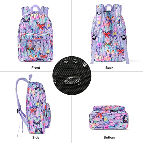 Choco Mocha Butterfly Backpack For Girls Travel School Backpack, Colorful #TOP3