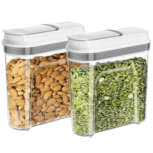 MR.SIGA Airtight Cereal Dispenser Set, Storage Containers for Dry Goods