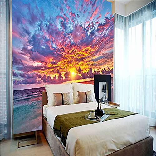 Papier peint canevas 3D coucher de soleil grand format impression HD moderne