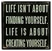 Primitives by Kathy 17031 Box Sign, 4" x 4", Creating Yourself