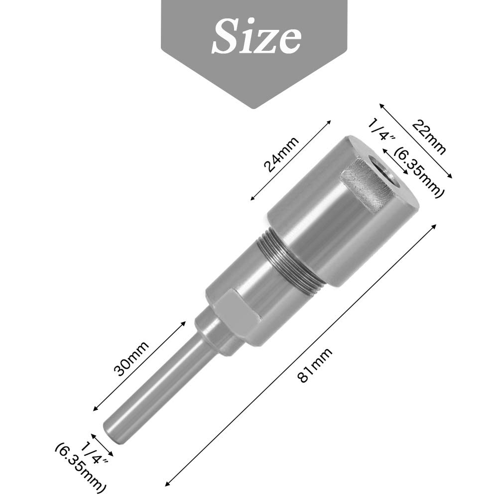 Mesee Router Collet Extension - 2.5" Shank Extender -2