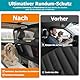 Hundegitter für Auto Rücksitz & Kofferraum mit Breiterer Abdeckung, Universal Fit für Auto, SUV & Vans, Hunde Auto Trenngitter mit Transparentem Netz und Stabilem Metallrahmen Hundeschutzgitter