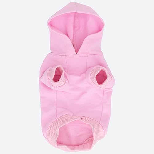 Miniatura 4 de LOPHIPETS Sudaderas con capucha de algodón para perros pequeños, chihuahua, ropa para cachorros, abrigo para clima frío, color rosa, S