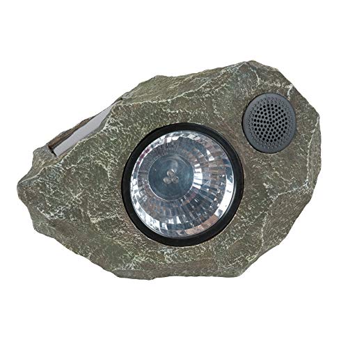 Solar Rock Light Speaker –Outdoor Rock Speaker Light for Backyard Garden and Patio