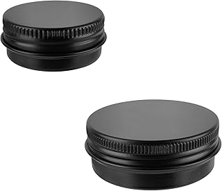 2 Pack Aluminum Tin Cans 1 Oz Tin Jars Containers with Screw Lids for Cosmetic Lotion Bars Candles